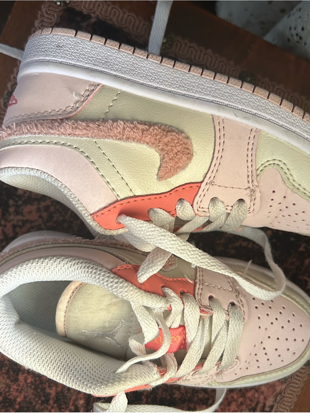 Kids Pink and Coral Low-Top Sneakers